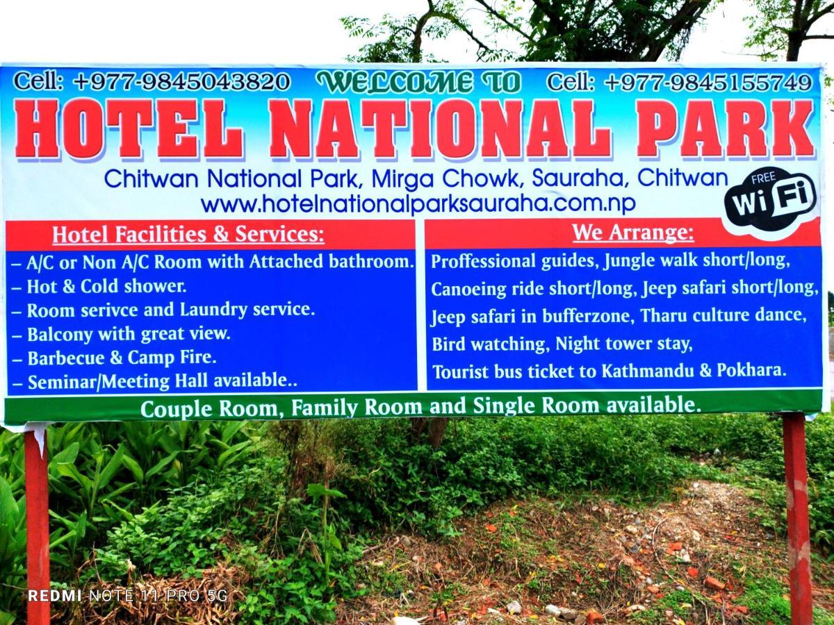 Hotel National Park- Best hotel in Sauraha Exterior foto