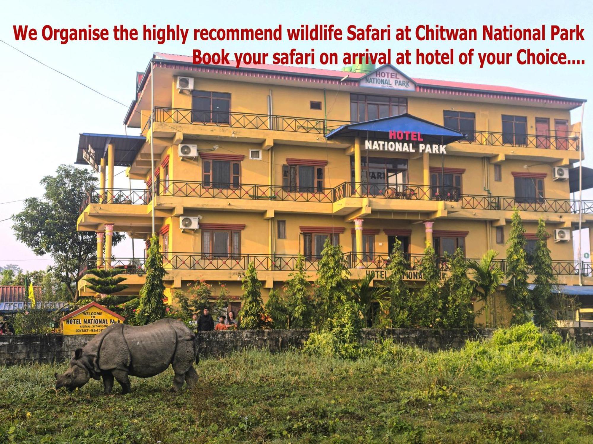 Hotel National Park- Best hotel in Sauraha Exterior foto
